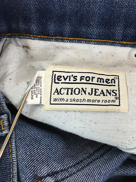 古着 80s Levi's for Me 「Action Jeans」 ストレッチ ブルー デニム