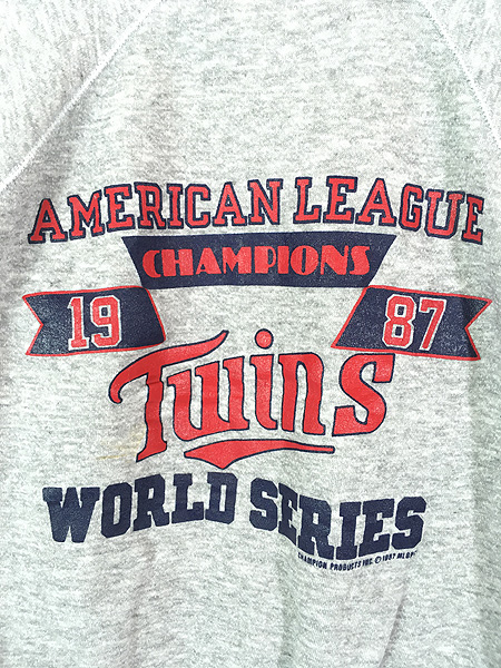古着 80s USA製 Champion MLB Twins ワールドシリーズ