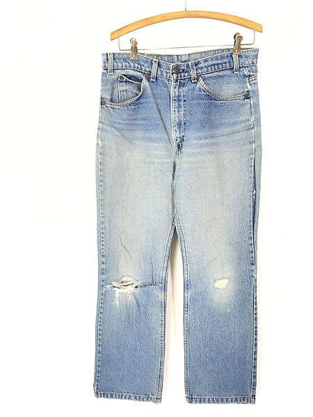 古着 80s USA製 Levi's 517-0217 ヒゲ ブルー デニム ブーツカット