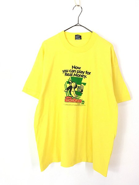 古着 90s USA製 MONOPOLY ボードゲーム キャラクター Tシャツ XL 古着