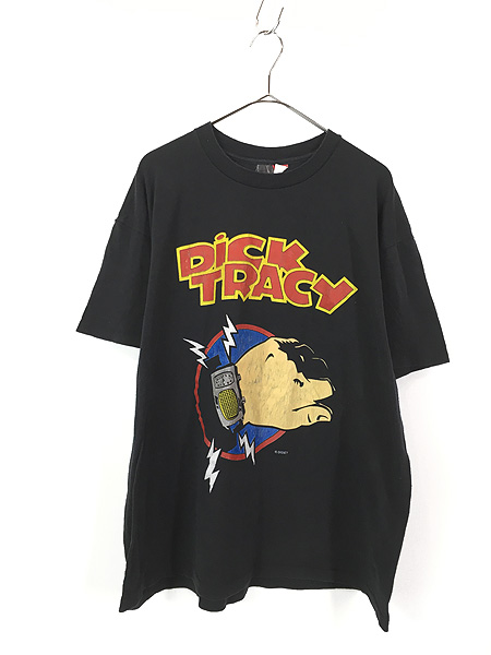 古着 90s USA製 Disney Dick TRACY ディック・トレーシー 時計 オールド ムービー コミック Tシャツ XL 古着 - 古着  通販 ヴィンテージ　古着屋 Dracaena ドラセナ