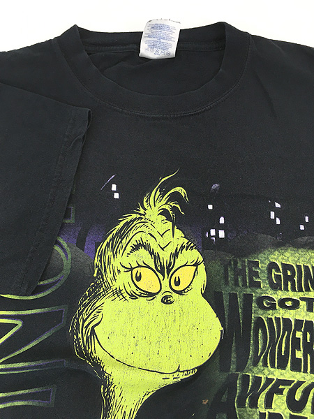 古着 90s Dr Seuss 「GRINCH グリンチ」 オールド ムービー Tシャツ L 