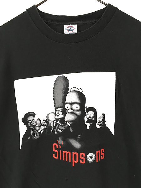 古着 00s USA製 The Simpsons シンプソンズ 「Sopranos」 パロディ T