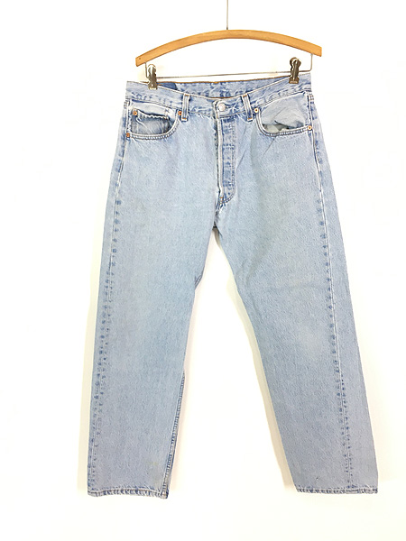 古着 90s USA製 Levi's 501-0134 アイス ブルー デニム パンツ ジーンズ ストレート W32 L29 古着 - 古着 通販  ヴィンテージ　古着屋 Dracaena ドラセナ