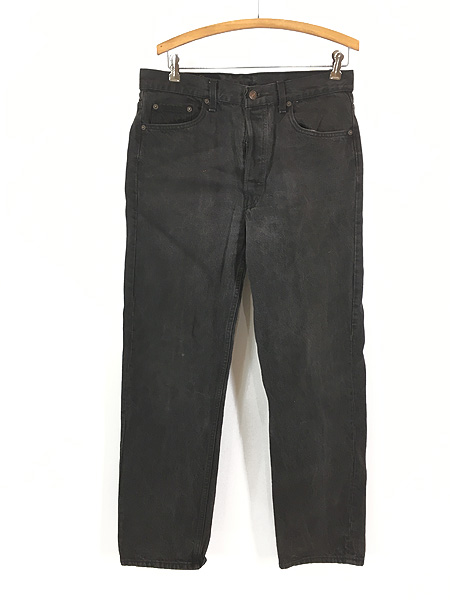 90s Levi's 501 0660 Black Denim Pants股下75