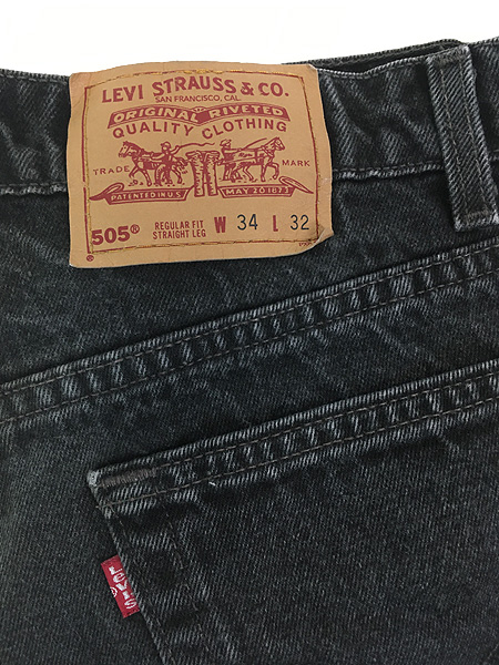 古着 90s USA製 Levi's 505-0260 ブラック デニム パンツ ジーンズ ...