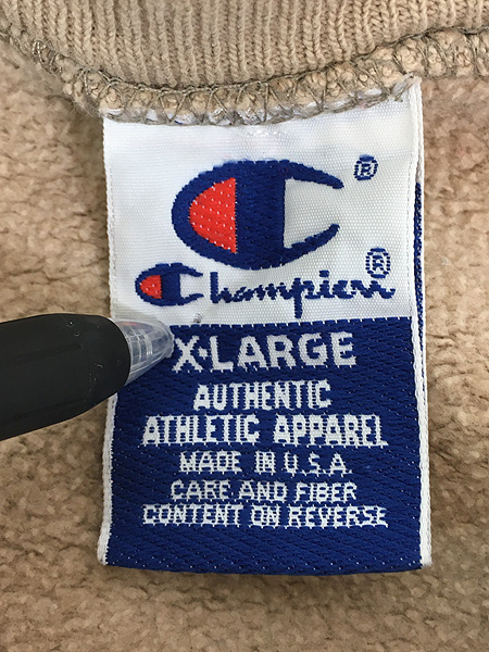 古着 90s USA製 Champion ワンポイント 前V スウェット トレーナー