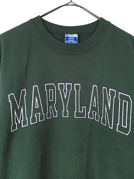 古着 90s USA製 Champion 「MARYLAND」 アーチ プリント リバース 