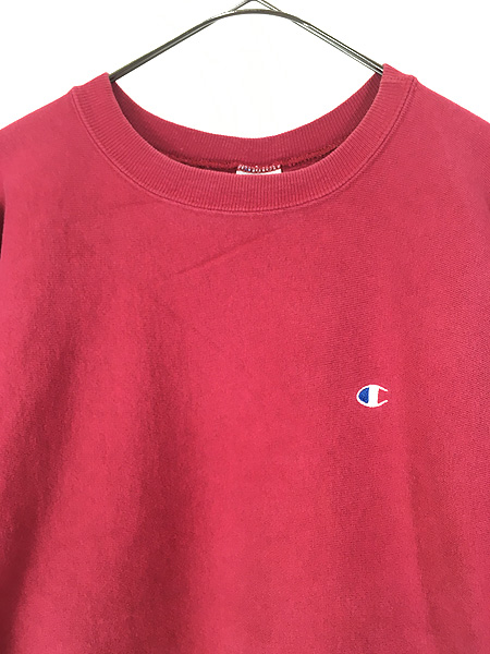 古着 90s USA製 Champion Reverse Weave 青目 ワンポイント リバース