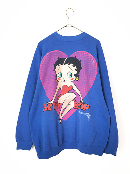 古着 90s USA製 BETTY BOOP ベティー ブープ 両面 スウェット ...