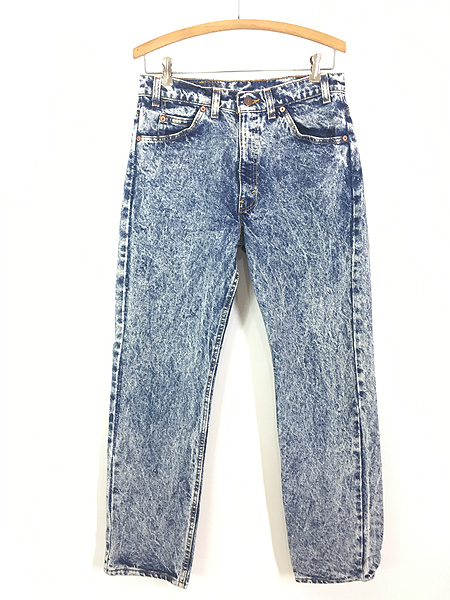 古着 90s USA製 Levi's 505 ケミカル デニム パンツ ジーンズ スリム