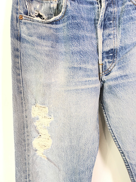 古着 80s USA製 Levi's 501-0115 「Care」 クラッシュ デニム