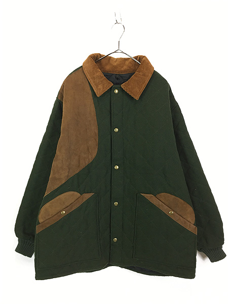 古着 90s USA製 WoolRich 防寒 パデット ウール キルティング