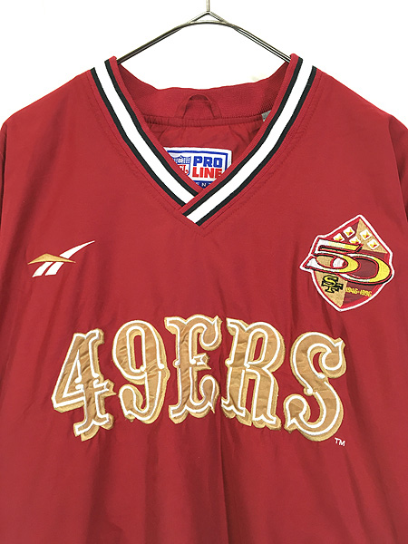 古着 90s NFL San Francisco 49ers フォーティナイナーズ PUコーティング プルオーバー ジャケット XL 古着 - 古着  通販 ヴィンテージ　古着屋 Dracaena ドラセナ