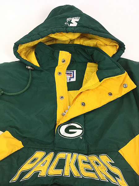 古着 90s STARTER NFL Green Bay Packers パッカーズ ハーフジップ