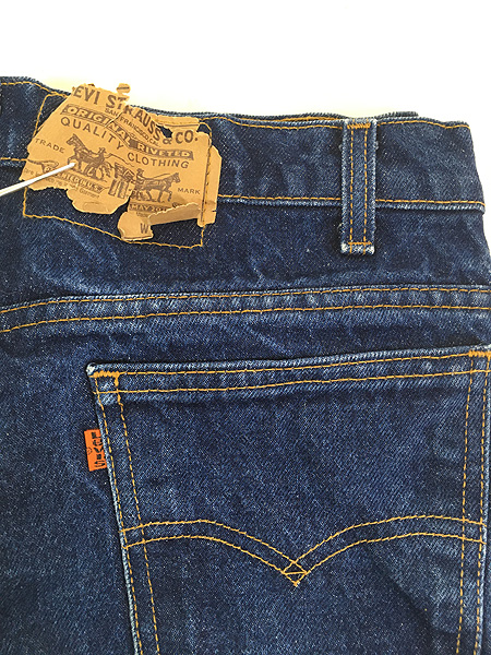 古着 80s USA製 Levi's 517 オレンジタブ 濃紺 デニム ブーツカット