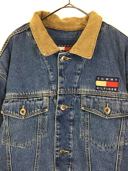 古着 90s TOMMY HILFIGER 裏地 チェック キルティング フラッグ パッチ