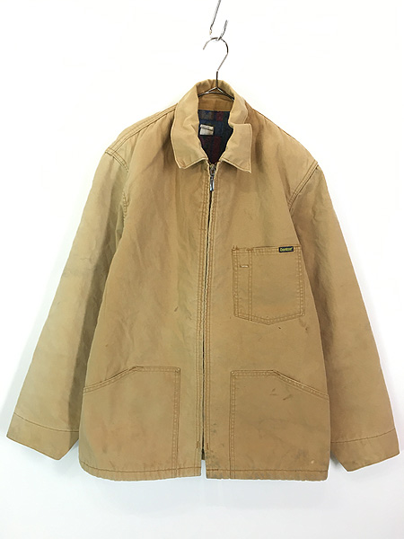 古着 80s USA製 OshKosh B'gosh ネイティブ ブランケット ライナー ブラウン ダック ワーク カバーオール ジャケット LR -  古着 通販 ヴィンテージ　古着屋 Dracaena ドラセナ