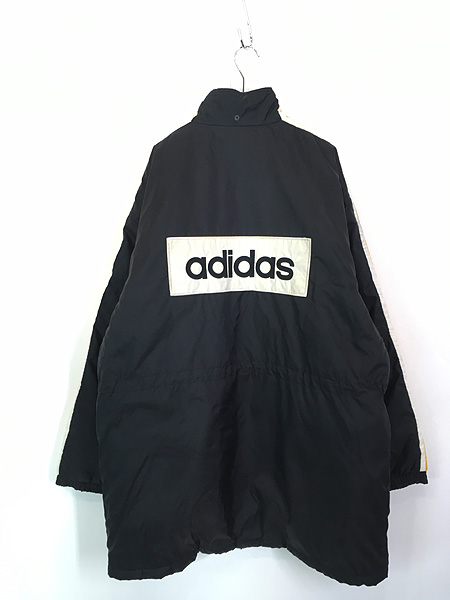 古着 90s adidas BIG ロゴ 3ライン パデット ジャケット ベンチコート XL 古着 - 古着 通販 ヴィンテージ 古着屋  Dracaena ドラセナ