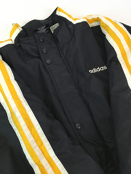 古着 90s adidas BIG ロゴ 3ライン パデット ジャケット ベンチコート XL 古着 - 古着 通販 ヴィンテージ 古着屋  Dracaena ドラセナ