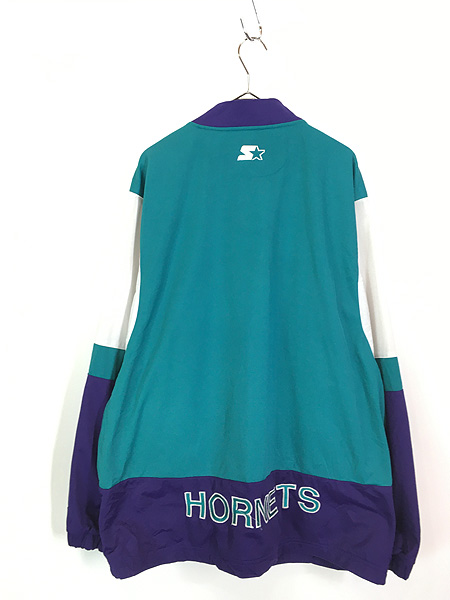 古着 90s STARTER NBA Charlotte Hornets ホーネッツ ジャージ トップ 