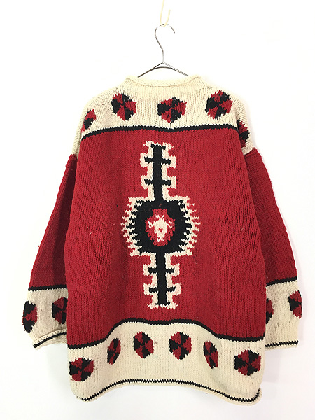 古着 90s エクアドル製 Indian Weavings ネイティブ チマヨ