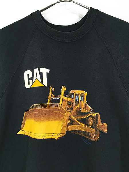 古着 80s USA製 CAT ブルドーザー 重機 企業 スウェット トレーナー XL