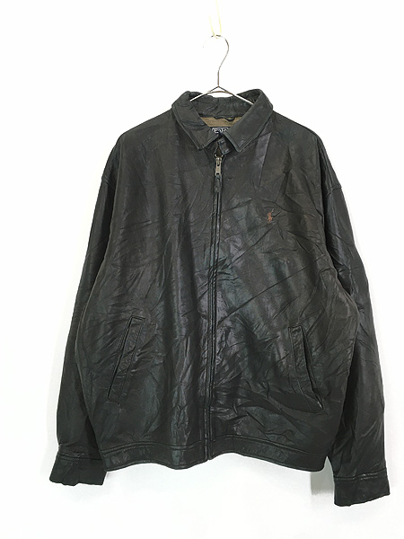 身幅51vintage ram leather high neck jacket