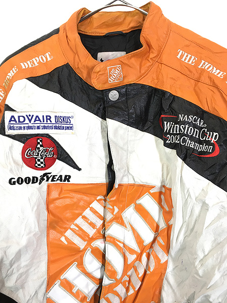 Vintage Nascar レーシングジャケット レザーHome depot