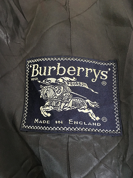 古着 70s 英国製 Burberrys × Howarth's 「IRISH TWEED」 貴重 黒白 ツイード ウール バルマカーン コート 44R