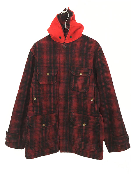 古着 60s WoolRich 501 バッファロー チェック ヘビー ウール