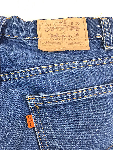 古着 70s USA製 Levi's 517-0217 濃紺 ブルー デニム ブーツカット