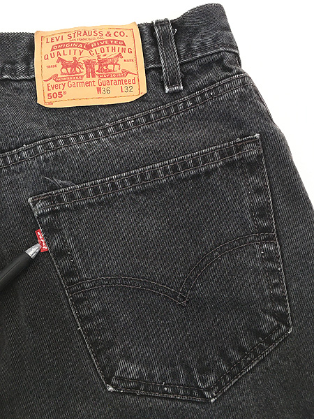 古着 90s Levi's 505-0290 スーパー ブラック デニム パンツ ジーンズ