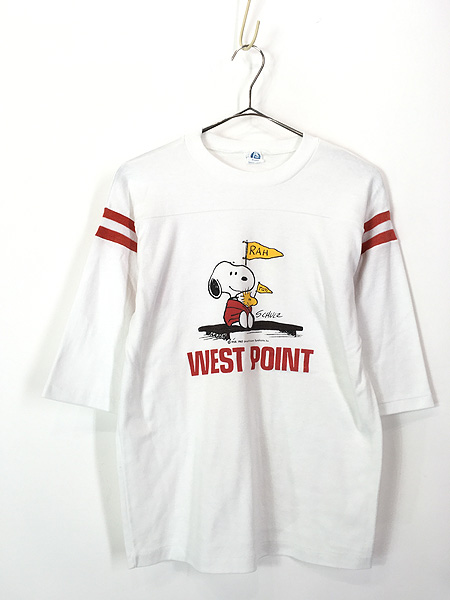 古着 80s USA製 Snoopy 貴重 「WEST POINT」 ミリタリー キャラクター 
