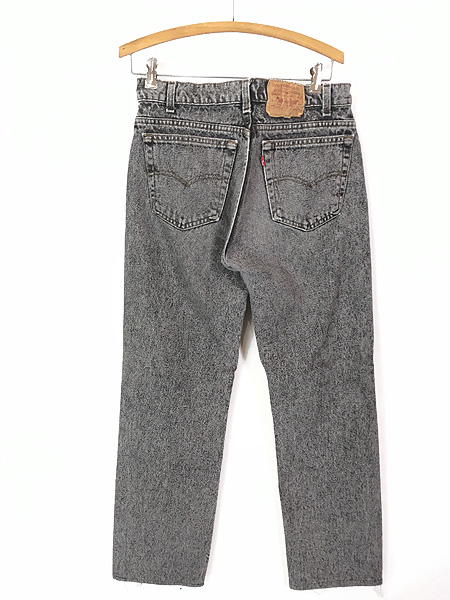 古着 90s USA製 Levi's 505-4861 ケミカル アシッド ブラック デニム パンツ ジーンズ スリム W31 L29 - 古着 通販  ヴィンテージ　古着屋 Dracaena ドラセナ