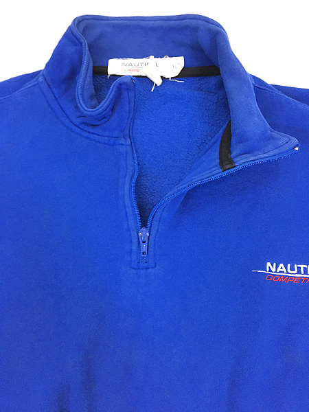 古着 90s Nautica 「COMPETITION」 ハーフジップ スウェット