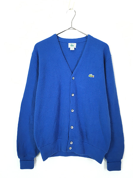 古着 80s USA製 IZOD LACOSTE ワニ パッチ アクリル ニット