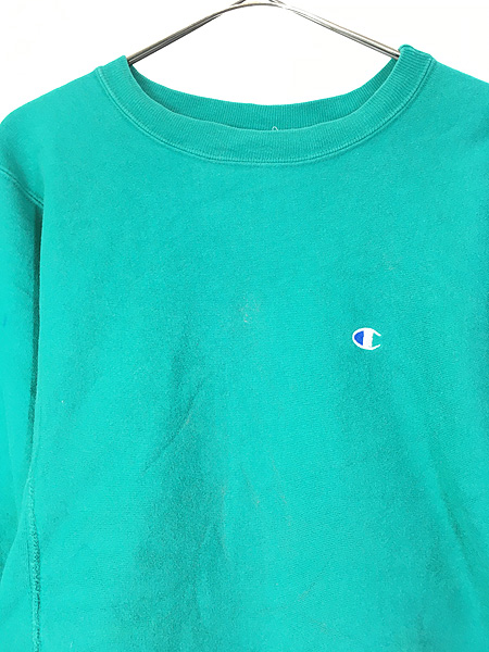 古着 80-90s Champion Reverse Weave 青目 ワンポイント リバース