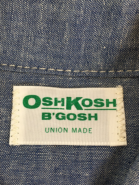 Deadstock」 古着 70s USA製 Oshkosh B'gosh ミミ付 100%コットン