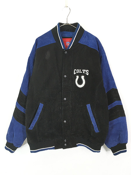 古着 NFL Indianapolis Colts コルツ 本革 スエード レザー スタジャン ジャケット L 古着【10off】 - 古着 通販  ヴィンテージ　古着屋 Dracaena ドラセナ