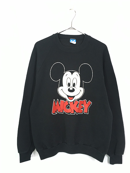 古着 80s USA製 Disney Mickey ミッキー BIG フェイス スウェット トレーナー L 古着 - 古着 通販 ヴィンテージ　古着屋  Dracaena ドラセナ