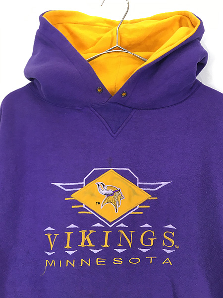 古着 90s NFL Minnesota Vikings バイキングス 刺しゅう スウェット 