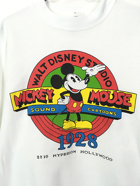 古着 90s Disney Mickey ミッキー 「1928」 サークル プリント