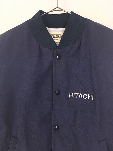 古着 80s USA製 「HITACHI」 日立 企業 逆輸入 コットン リブ