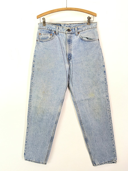 古着 90s USA製 Levi's 550 アイスブルー デニム パンツ ジーンズ テーパード W32 L29 - 古着 通販 ヴィンテージ　古着屋  Dracaena ドラセナ