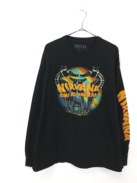 travis scott kanye west 着 vintage nirvana long sleeve tシャツ 