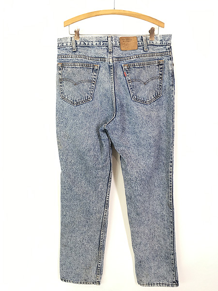 古着 90s USA製 Levi's 540 スエードパッチ ケミカル アシッド デニム