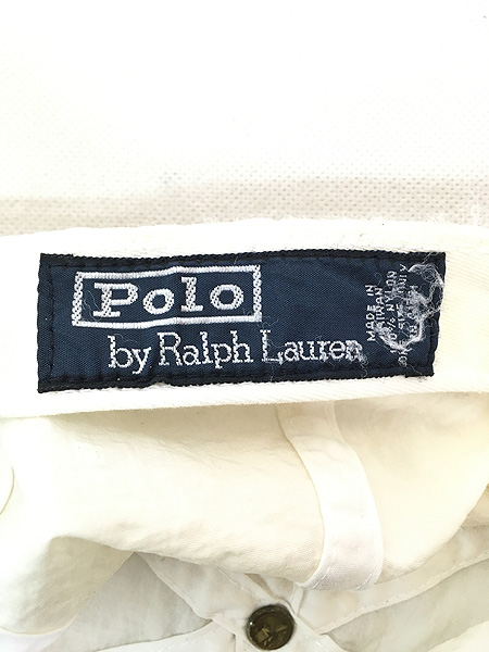 [7] 雑貨 古着 90s USA製 POLO RalphLauren ロゴ 刺しゅう ナイロン キャップ 帽子 古着