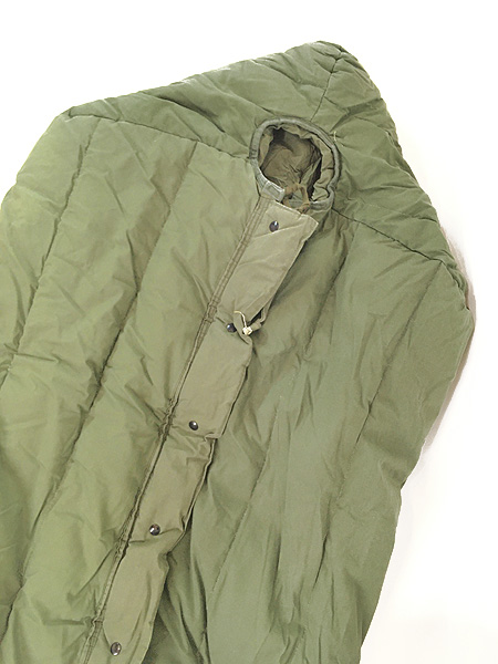 雑貨 古着 70s 米軍 ミリタリー エクストリーム コールド ダウン SLEEPING BAG シュラフ 寝袋 OD アウトドア 古着 - 古着  通販 ヴィンテージ 古着屋 Dracaena ドラセナ