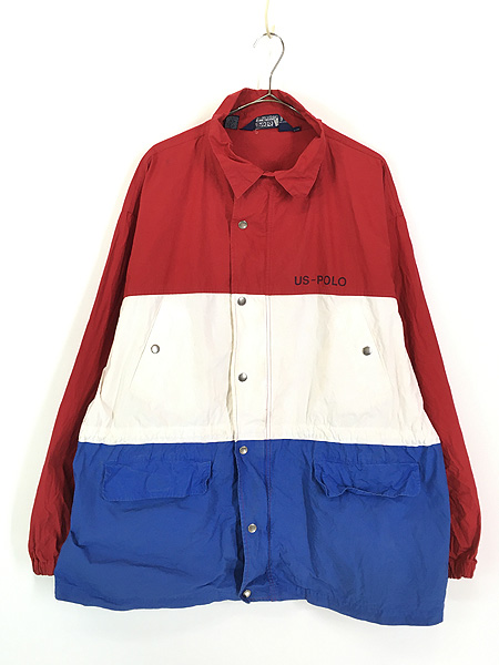 古着 90s POLO Ralph Lauren 「RL-67 1993」 比翼 トリコロール